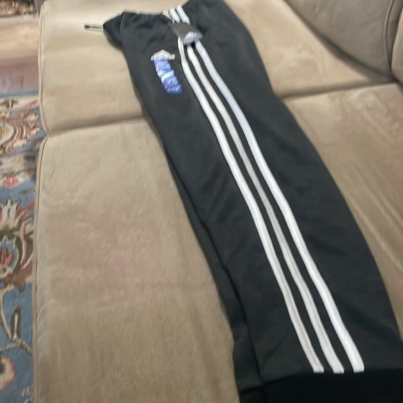 Adidas’s track pants for young youth size L 14/16 gray with white stripes. - Picture 2 of 3